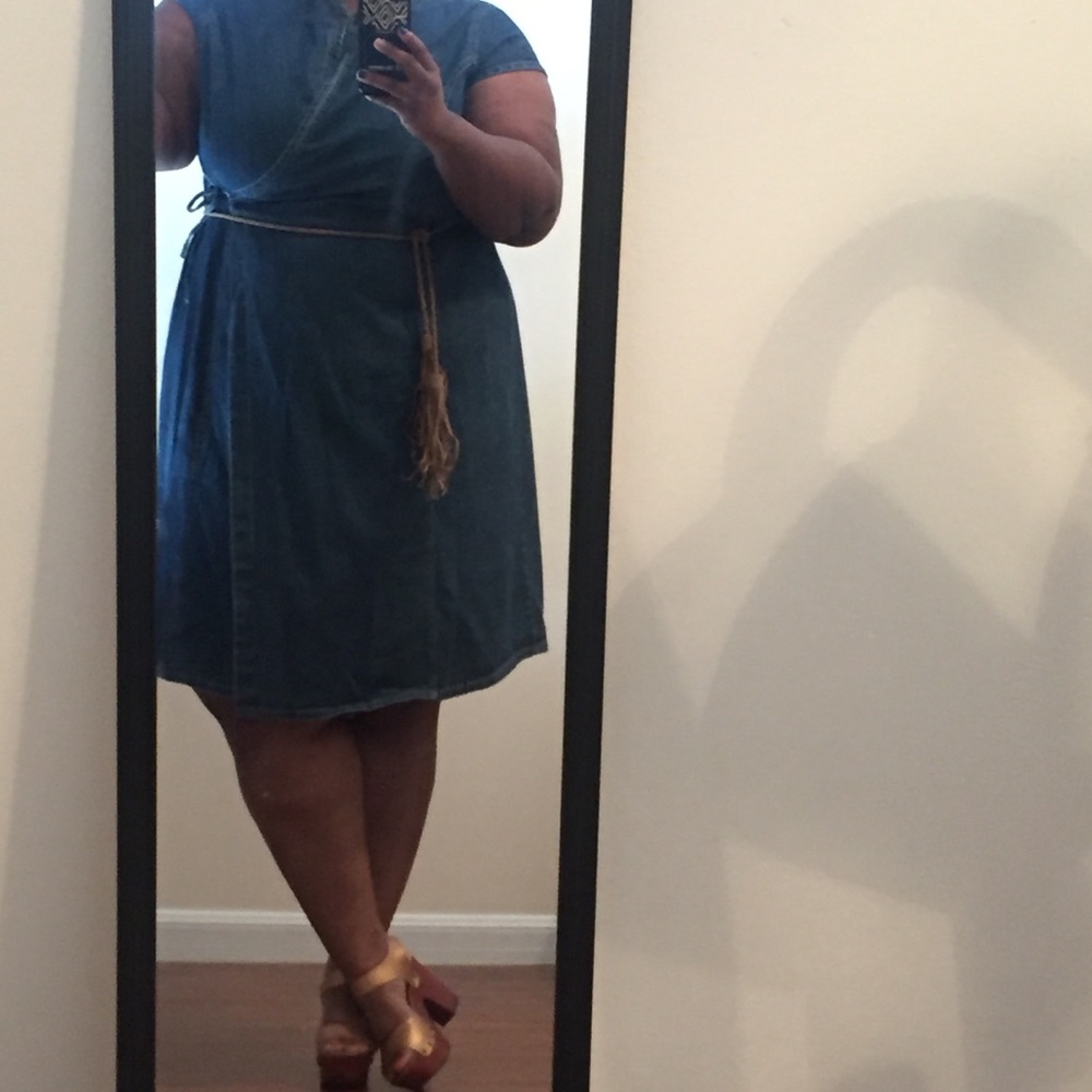 Denim Wrap Dress